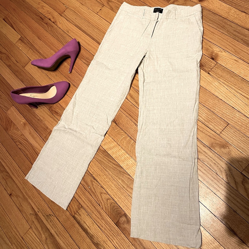 The Limited Linen Vintage y2k Cassidy Fit Dressy Wide coastal oat beige 8 pants